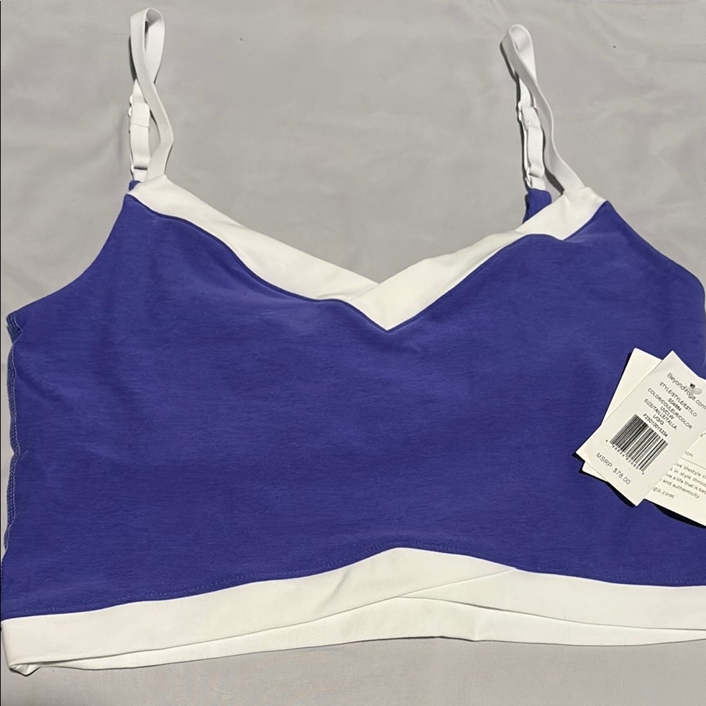 Beyond Yoga Purple and White Women's Top